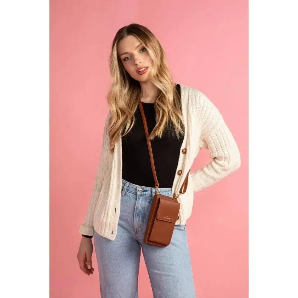 Eclipse Crossbody Bag PU Leather Small Wallet Organizer Travel Purse